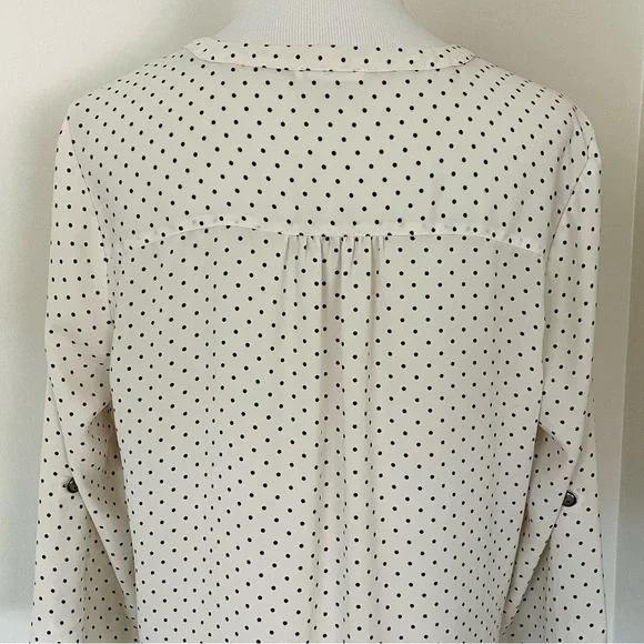 Maurice’s Women's Cream Polka Dot Popover Blouse Size L - Picture 10 of 15
